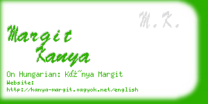 margit kanya business card